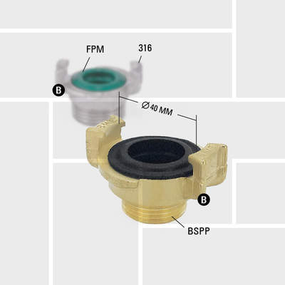 G05 German GK external BSPP threaded coupler