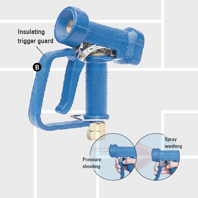 G32 Brass washdown gun with trigger guard low-pressure 65°C
