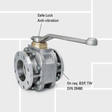 B06 Ball valve aluminum TW DIN28460 by and flange thread