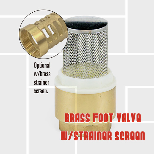 Foot valves strainers filters brass screen mesh
