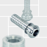 Boss fittings ground joint couplings thread spud steam hoses