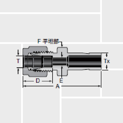S09 Ferrule by pipe reduction, long pipe, bulkhead