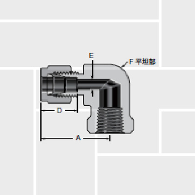 S14 Ferrule by female NPT thread, 90°