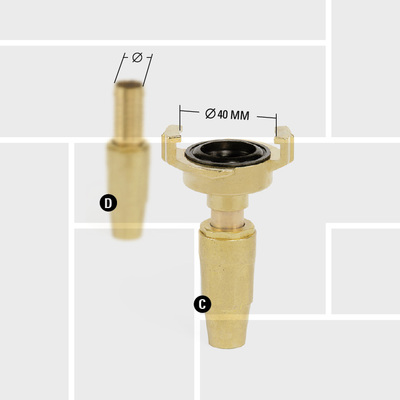G07 Nozzle by hose tail and GK connection