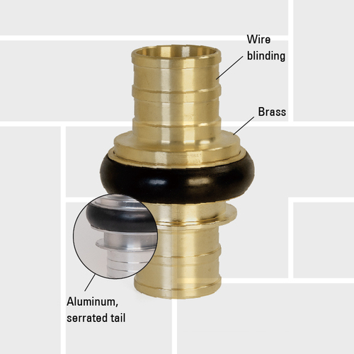 T39 Machino coupling hose tail brass package