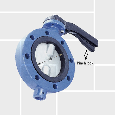 B05 Wafer butterfly valve single handle