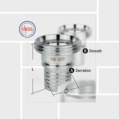 H11 Sanitary male RD thread coupling smooth and serration DIN11851