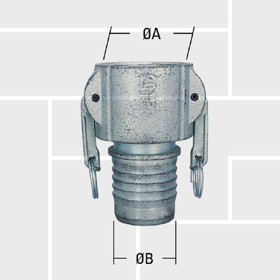 L01 Mortar hose coupling tail end