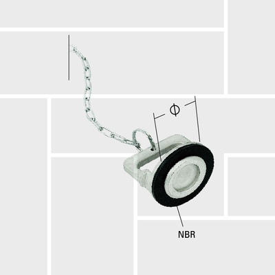F11 Handle plug Guillemin blind end with chain NF E29-572