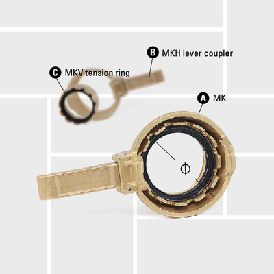W03 TW MK lever coupler BSPP thread EN14420-6