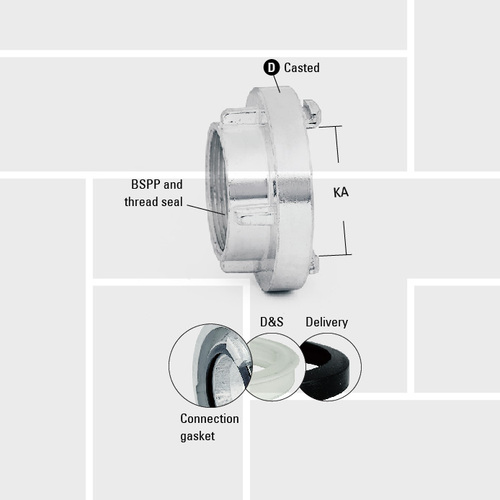 T06 Storz internal BSPP thread standard casted aluminum