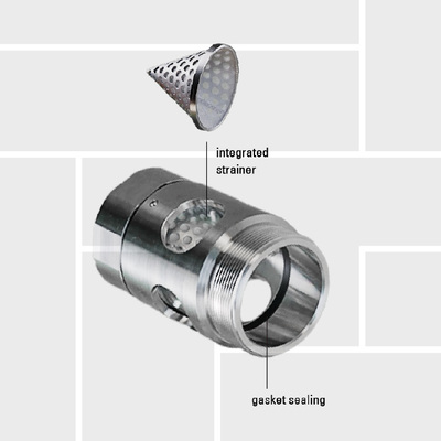 B09 316 thread connection with straining sight glass
