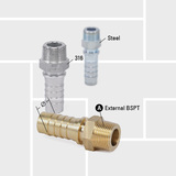 R28 Steam coupler EN14423 by male BSPT thread