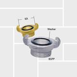 T31 GOST BSPP external thread coupler