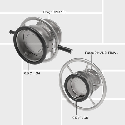 B19 DTD 150-200 drybreak hose unit thread and flange