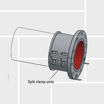C07 Split flanged hose clamping slurry material handling hoses
