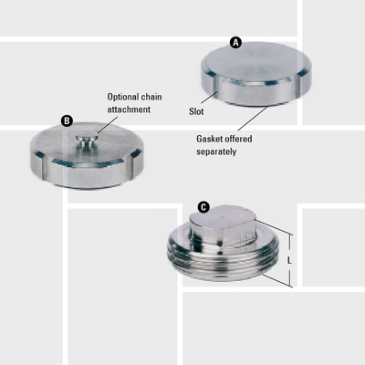 H13 Sanitary blank nut thread dust cap DIN11851 DIN13