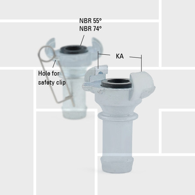 R14 AUS coupling by hose tail