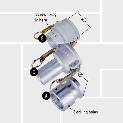 K24 Blasting camlock coupler adapter pipe connection