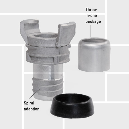 F07 Composite assembly scroll tail package Guillemin and external thread