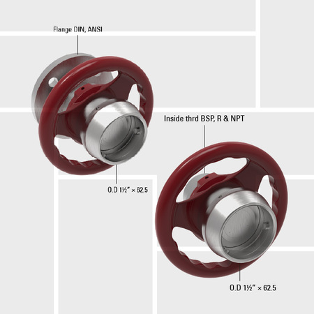 B30 DMG 50 drybreak hose unit thread and flange