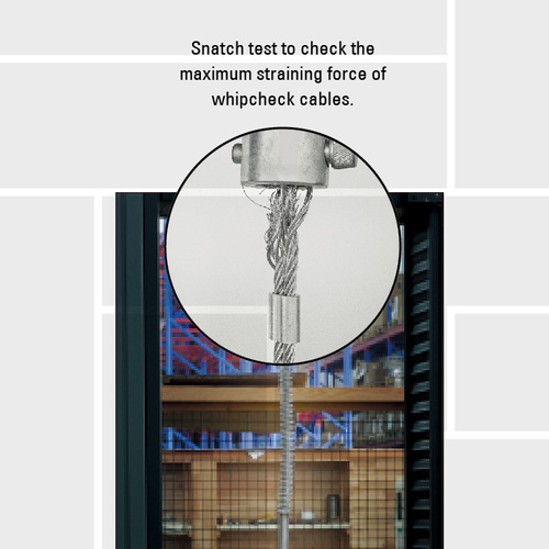 R21 Whipcheck cable compressed air pressurized water connection
