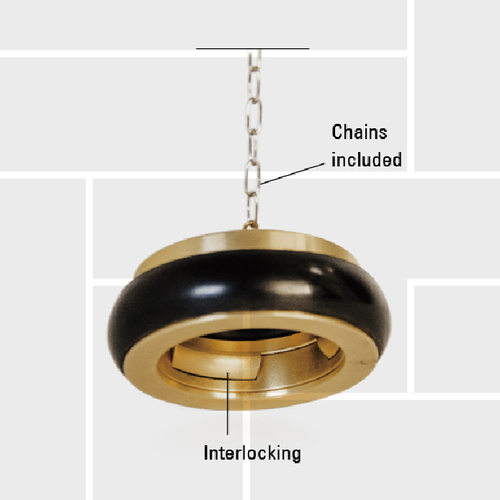 T41 Machino interlocking cap brass alunimum chain attachment