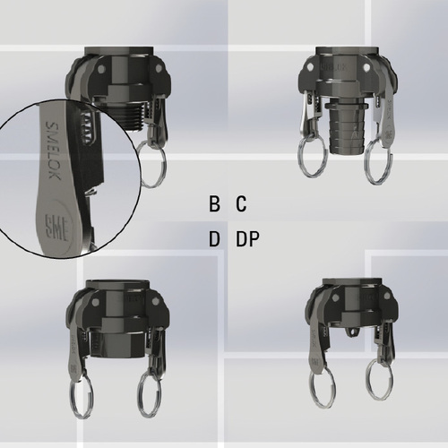 K16 SMELOK camlock coupler with locking security