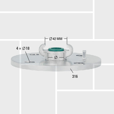 R06 EA flanged hose connection crowfoot