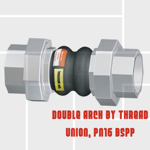 Rubber thread union joint flexible expansion double arch
