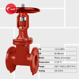 Rising stem resilient gate valves fire protection