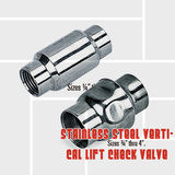 G30 Vertical non-return valve BSPP stainless steel