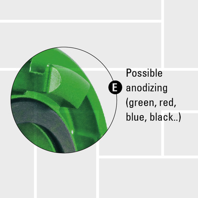 T07 Storz anodizing aluminum thread adapter