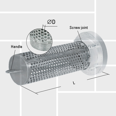 T11 Screw-on straining cage attachment Storz connection