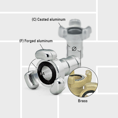 T25 Barcelona hose coupler by hose tail UNE23400