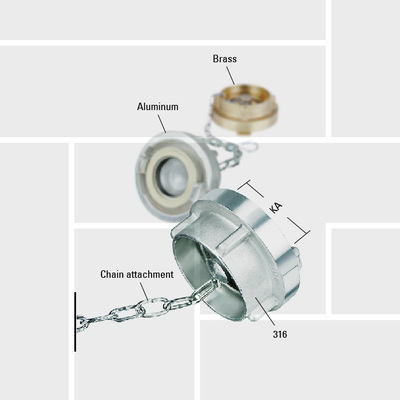 T14 Storz blank cap with chain attachment