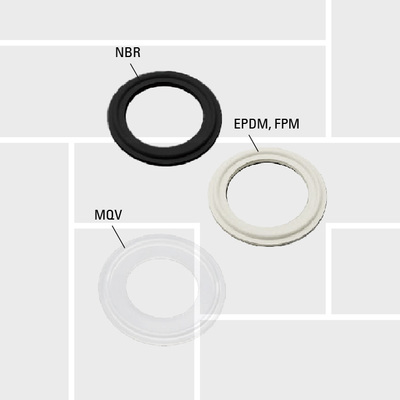 H08 Sanitary gasket for Tri-Clover Tri-Clamp MQV NBR EPDM FPM