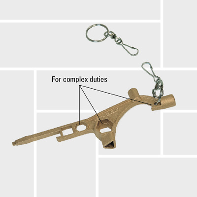 F19 Brass Guillemin key and wrench