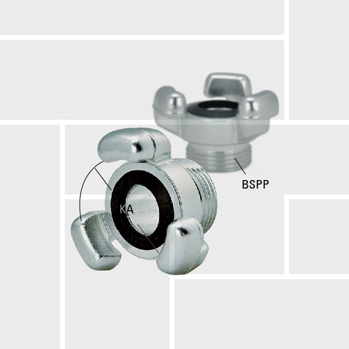 T27 Barcelona BSPP external thread coupler UNE23400
