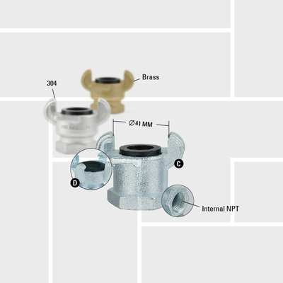 R10 UA internal NPT threaded coupling Chicago