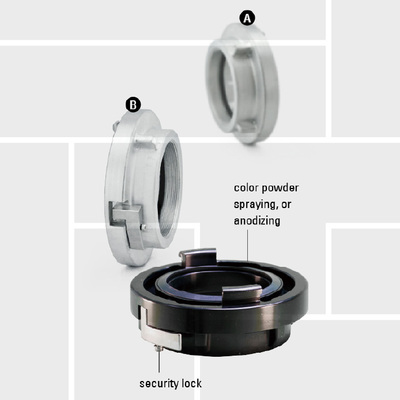 T04 Storz internal BSPP thread adapter forged aluminum with security