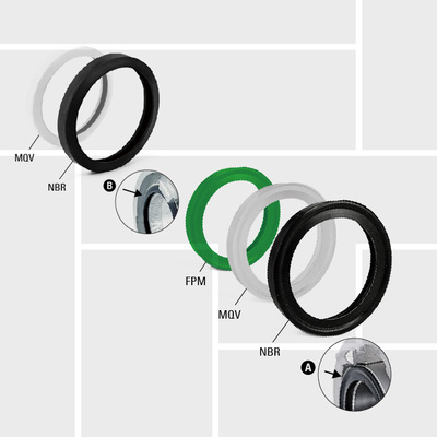 T19 Spare gaskets for Storz connection NBR FPM MQV
