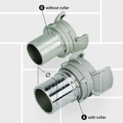 F01 NF Guillemin hose couplings serration NFE29-572